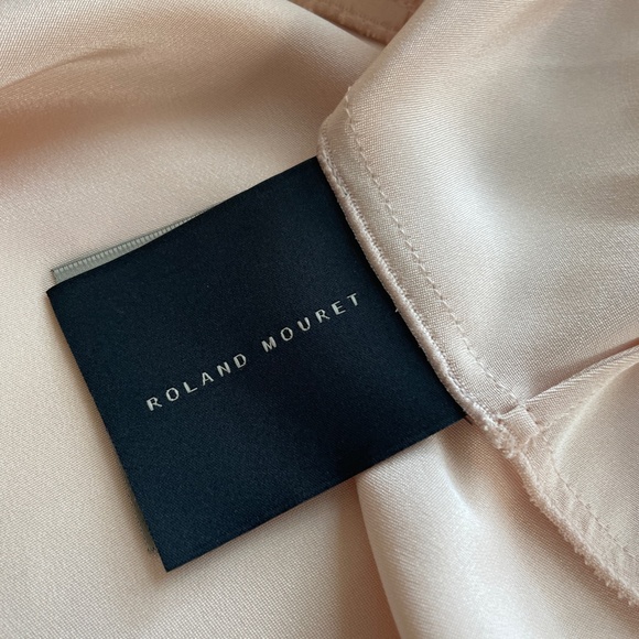 Roland Mouret Silk Haynes Women Top sz 6 Asymmetric Modern Statement Feminine - Picture 11 of 15